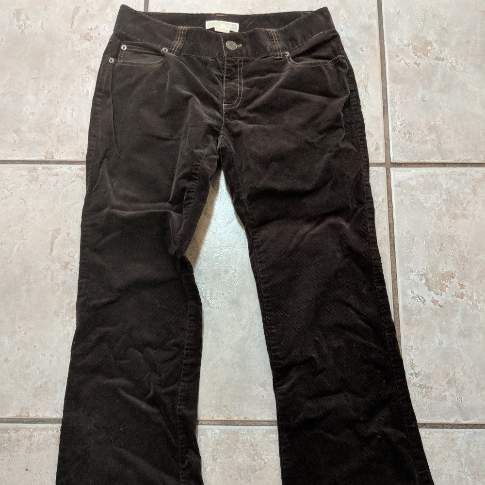 Michael Kors Womens Size 8 P Brown Corduroy Pants